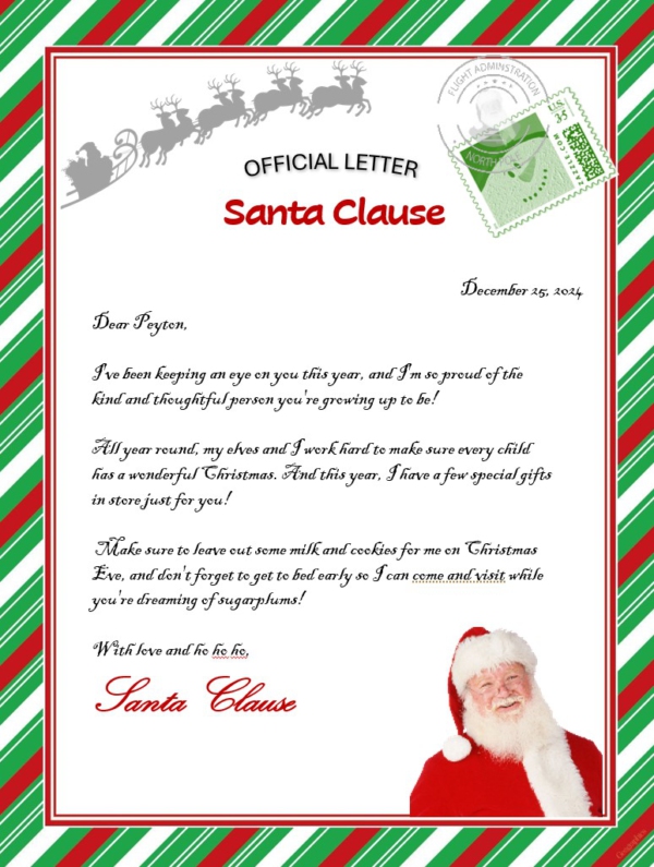 Personalized Letter From Santa